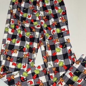 Grinch Pajama Pants - Black and Green